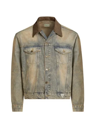 Gewaschene Denim-Trucker-Jacke