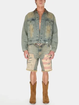 Gewaschene Denim-Trucker-Jacke