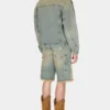 Gewaschene Denim-Trucker-Jacke Gewaschene Denim-Trucker-Jacke