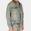 Gewaschene Denim-Trucker-Jacke Gewaschene Denim-Trucker-Jacke