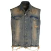 Gewaschenes denim-Gilet für Trucker Gewaschenes denim-Gilet für Trucker