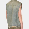 Gewaschenes denim-Gilet für Trucker Gewaschenes denim-Gilet für Trucker