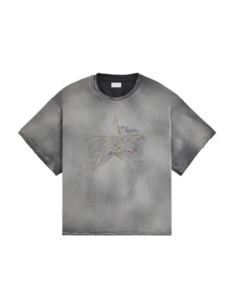 Gewassen T-shirt met print