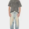 Gewassen T-shirt met print Gewassen T-shirt met print