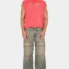 Gewassen T-shirt met print Gewassen T-shirt met print