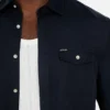 Gewassen twill overhemd