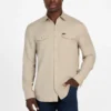 Gewassen twill overhemd