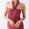 Gia halterjurk met lurex Gia halterjurk met lurex