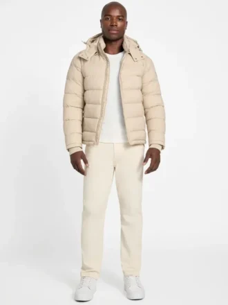Glacier mat nylon pufferjas