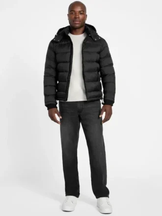 Glacier mat nylon pufferjas