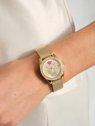Goudkleurig analoog horloge