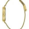 Goudkleurig analoog horloge met afgerond glas Goudkleurig analoog horloge met afgerond glas