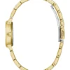 Goudkleurig analoog horloge met diamant Goudkleurig analoog horloge met diamant