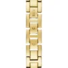 Goudkleurig analoog horloge met diamanten en parels Goudkleurig analoog horloge met diamanten en parels