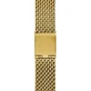 Goudkleurig analoog horloge met diamanten mesh-band Goudkleurig analoog horloge met diamanten mesh-band