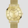 Goudkleurig analoog horloge met gaasband Goudkleurig analoog horloge met gaasband