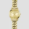 Goudkleurig analoog horloge met gemengde ketting Goudkleurig analoog horloge met gemengde ketting