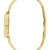 Goudkleurig analoog horloge met kristallen driehoek Goudkleurig analoog horloge met kristallen driehoek