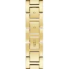 Goudkleurig analoog horloge met kristallen driehoek Goudkleurig analoog horloge met kristallen driehoek