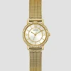 Goudkleurig analoog horloge met mesh-band Goudkleurig analoog horloge met mesh-band