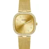 Goudkleurig analoog horloge met mesh-band Goudkleurig analoog horloge met mesh-band