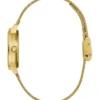 Goudkleurig analoog horloge met mesh-band Goudkleurig analoog horloge met mesh-band