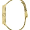 Goudkleurig analoog horloge met mesh-band