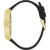 Goudkleurig analoog horloge met siliconenband