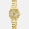Goudkleurig analoog horloge met strass