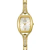 Goudkleurig analoog horloge met strass Goudkleurig analoog horloge met strass