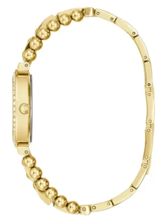 Goudkleurig analoog horloge met strass