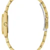Goudkleurig analoog horloge met strass
