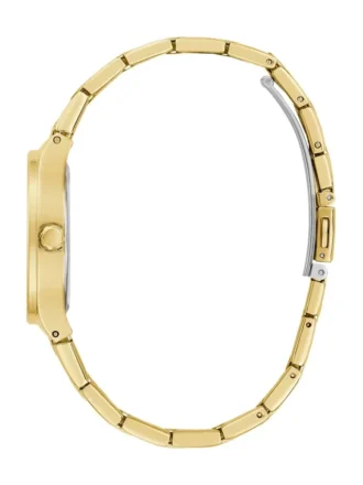 Goudkleurig analoog horloge met studs