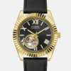 Goudkleurig analoog leren horloge Goudkleurig analoog leren horloge