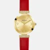 Goudkleurig analoog leren horloge Goudkleurig analoog leren horloge