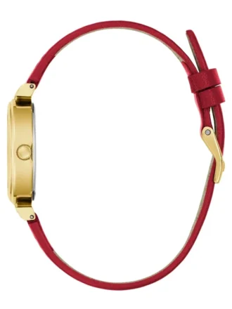 Goudkleurig analoog leren horloge