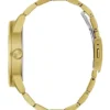 Goudkleurig en blauw multifunctioneel horloge