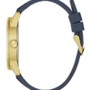 Goudkleurig en blauw siliconen multifunctioneel horloge