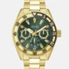 Goudkleurig en groen multifunctioneel horloge Goudkleurig en groen multifunctioneel horloge