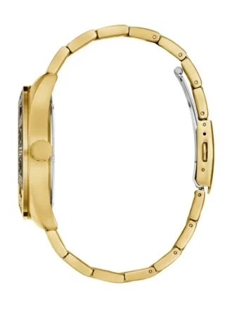 Goudkleurig en groen multifunctioneel horloge