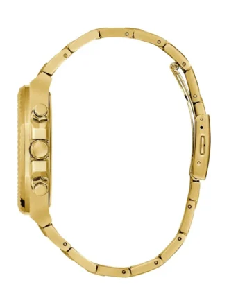 Goudkleurig en groen multifunctioneel horloge