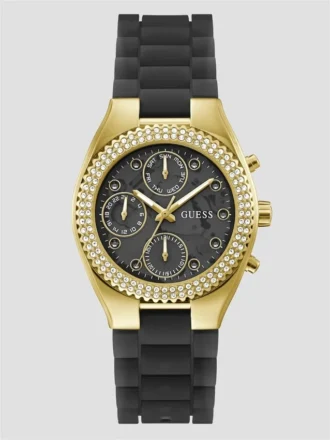 Goudkleurig en transparant multifunctioneel horloge