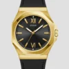 Goudkleurig en zwart analoog horloge Goudkleurig en zwart analoog horloge