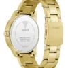 Goudkleurig en zwart analoog horloge