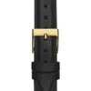 Goudkleurig en zwart analoog leren horloge Goudkleurig en zwart analoog leren horloge