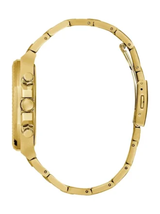 Goudkleurig en zwart multifunctioneel horloge