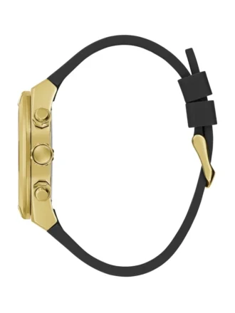 Goudkleurig en zwart multifunctioneel horloge