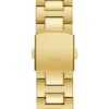 Goudkleurig en zwart multifunctioneel horloge