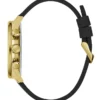 Goudkleurig en zwart multifunctioneel horloge met siliconenband