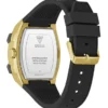 Goudkleurig en zwart multifunctioneel horloge met siliconenband
